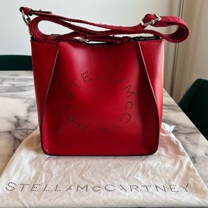 Stella McCartney Eco-Soft Leather Logo Shoulder Crossbody Bag with Tag